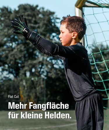 Воротарські рукавички T1TAN Beast Junior для дітей, розмір 4-6, вік 5-11 років, 3 мм Gorilla Grip, хлопчачі воротарські рукавички, високі, велика поверхня для лову, дихаючі, розмір 5 (8-9 років), Fluo Beast Junior 3.0