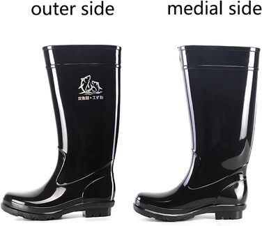 Чоловічі гумові чоботи без шнурівки, чорні, чоботи для високої води з ПВХ, міцні, нековзні, гумові, брудові, гумові чоботи, водонепроникні, для садівництва, риболовлі, гумові чоботи до коліна, чорні
