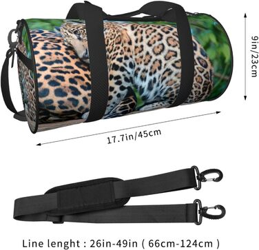 Спортивна сумка, дорожня сумка, африканський леопардовий принт, сумка для подорожей на ніч, чорна, універсальний розмір
