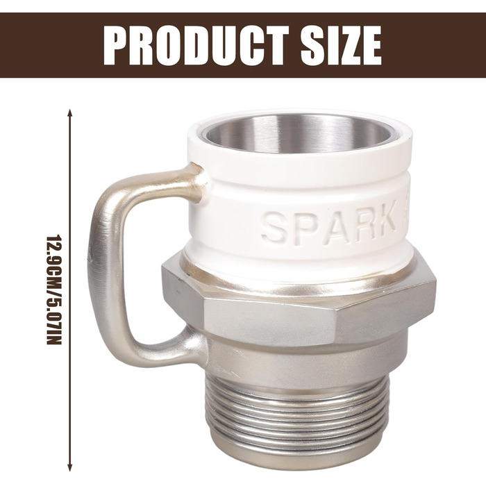 Кухоль із свічками запалювання, іскри, кавова кружка, дорожній посуд, механічний ентузіаст, подарунок, автомобіль