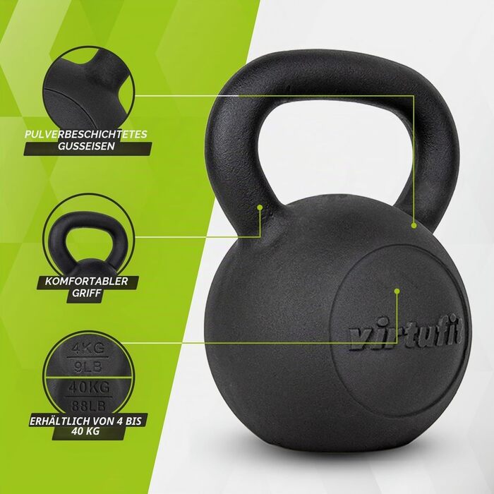 Професійна гиря VirtuFit Kettlebell Pro 24 кг