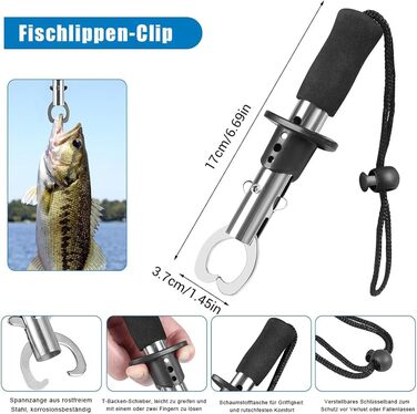 Набір рибальських снастей із 213 предметів, включаючи затискачі для губ, рибальські луски, знімач гачків, гачки, рибальські приманки тощо, набір снастей для лову окуня та форелі, 3-поличний ящик для снастей з аксесуарами для дітей, дорослих та початківців