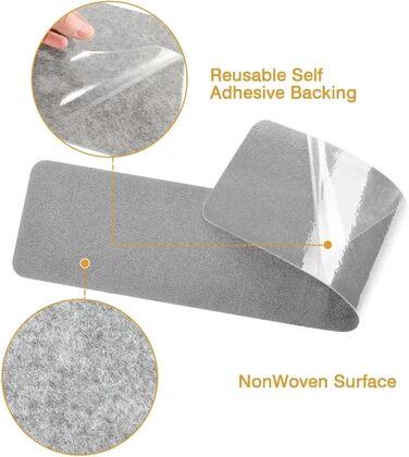 Сходинки 7/14 шт. 45x20 см Килимок для сходів Протиковзкі сходинки Підлога для сходів Самоклеюча підкладка для сходів Липка підкладка Килими Килимове вирізання своїми руками для захисту сходів (темно-сірий, 7 шт. 45x20 см) 7 шт. 45x20 см темно-сірий