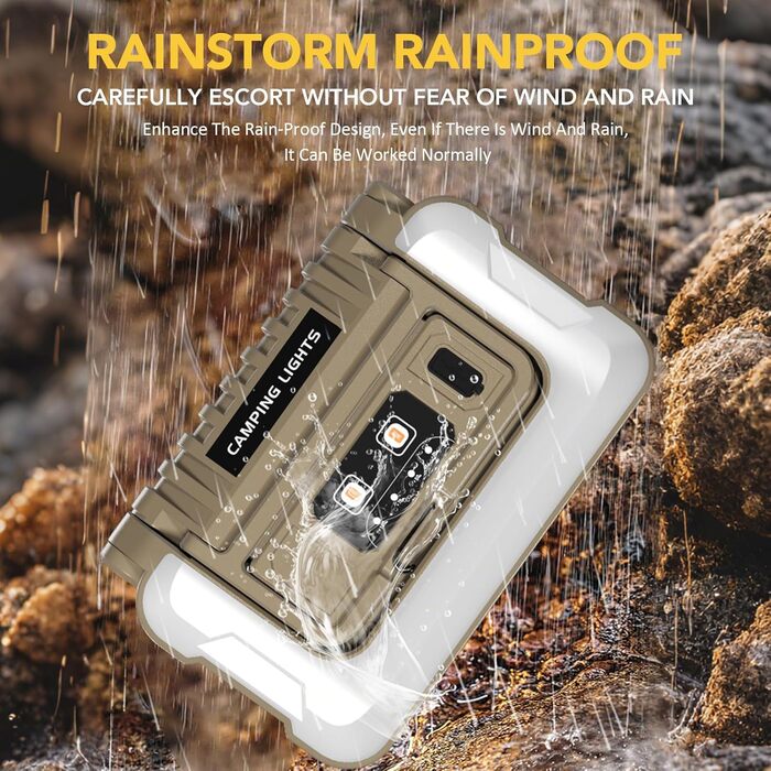 Телескопічний кемпінговий ліхтар LIXADA, акумуляторний світлодіодний багатофункціональний кемпінговий ліхтар ємністю 4800 мАг, портативний наметовий ліхтар зі штативом, водонепроникний, висувний, складаний, для піших прогулянок та подорожей (підтримує пов