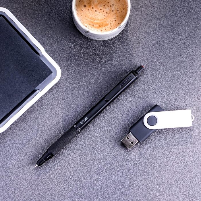 Гелева ручка Zebra Pen G-750, висувна, чорний латунний корпус, середній наконечник, 0,7 мм, чорне чорнило, (49811)