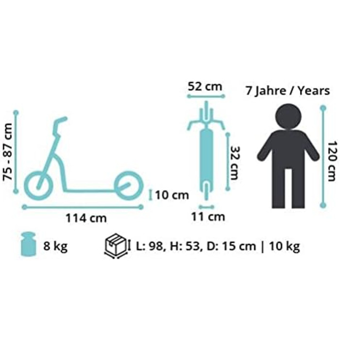 Дитячий педальний самокат від 7 років City Kick Scooter Повітряні шини регульовані по висоті 12-дюймовий хром нового покоління