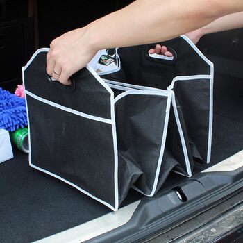 Органайзер для багажника, універсальна складана сумка для зберігання, автомобільний вантажний органайзер з 3 відділеннями, портативне рішення для зберігання речей в авто для позашляховиків, пікапів, фургонів, седанів, аксесуари для автомобілів