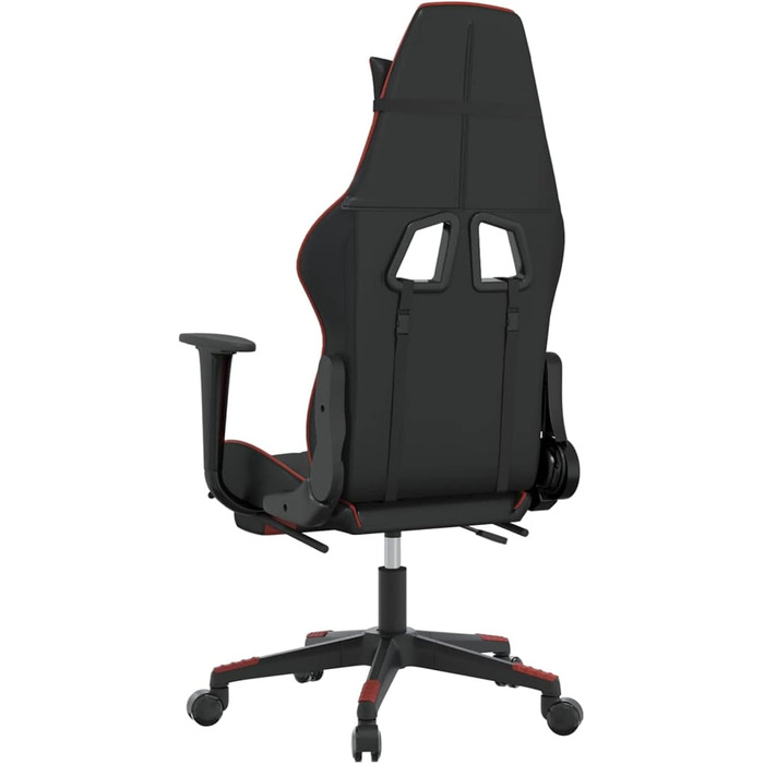 Ігрове крісло з масажною підставкою для ніг, чорно-червона штучна шкіра, офісне крісло, крісло-реклайнер, стільце для столу, офісне крісло для вітальні, офіс, модель 345523