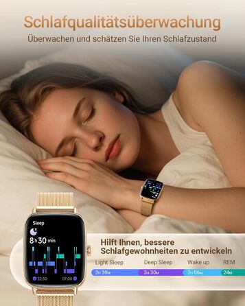 Розумний годинник для чоловіків та жінок з функцією телефону, фітнес-годинник 1,85 дюйма, понад 100 спортивних режимів, фітнес-трекер з моніторингом серцевого ритму/SpO2/сну, крокомір, водонепроникний спортивний годинник IP68 для iOS та Android, рожеве зо