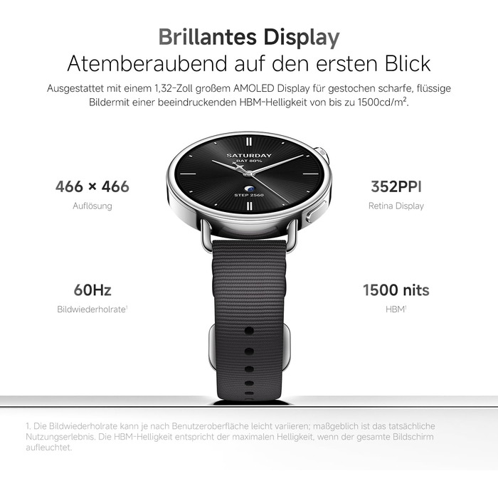 Розумний годинник XIAOMI Watch S4 41 мм корпус з нержавіючої сталі, надлегкий, понад 150 спортивних режимів, точне прогнозування менструального циклу, функція екстреного виклику, фтореластомерний ремінець, чорний