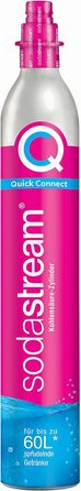 Резервний пакет SodaStream QC з циліндром CO2 Quick Connect (покриття 60 л) і 1 скляною пляшкою 1,0 л, рожевий, 27,5x16x44, 1053400490