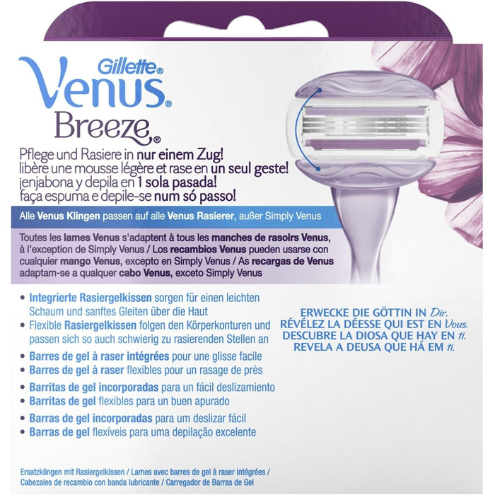 Зняті з виробництва леза для бритви Gillette для жінок Venus Breeze SPA 8 шт.