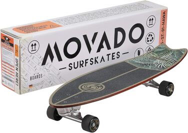 Серф-скейтборд Лонгборд Вінтажний ретро-круїзер Високошвидкісний кугельлагер ABEC-11 Комплект унісекс, 2 деки - Екзотичний