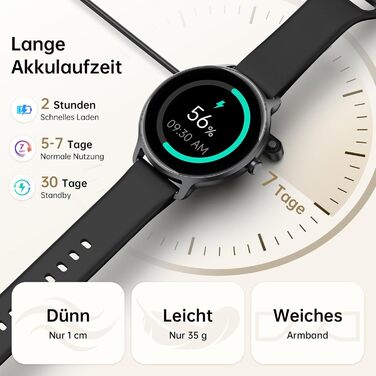 Розумний годинник для чоловіків та жінок, круглий, 1,27-дюймовий AMOLED-розумний годинник з функцією телефону, фітнес-годинник для чоловіків з монітором серцевого ритму, монітором SpO2, монітором сну, крокоміром, 120 спортивних режимів, водонепроникний IP