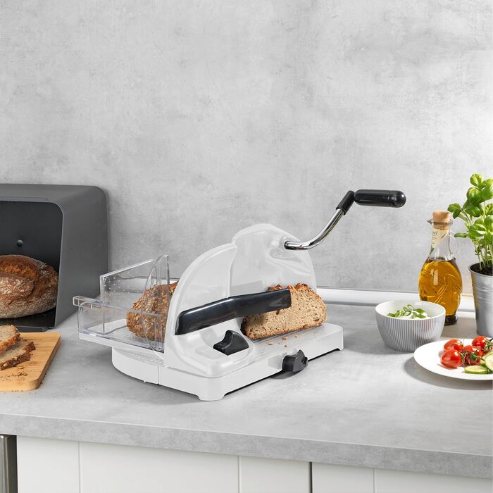 Хліборізка Maximex, товщина скибочок з можливістю вибору ступеня, пряма ріжуча поверхня, стійка, ніж з нержавіючої сталі, 31 x 20 x 29 см