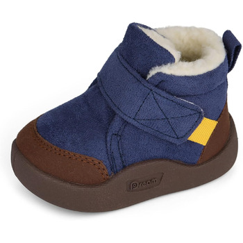 Зимове взуття, дитячі чоботи, дитяче взуття для хлопчиків/дівчат, зимове плюшеве, плоске гумове, протиковзке, розмір 18-23 EU, 22 EU, темно-синє