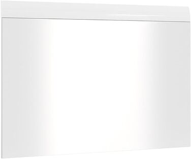 Шафа для одягу Lomadox 4 предмети з дзеркалом і тумбою для взуття білий глянцевий Шафа для передпокою в сучасному стилі