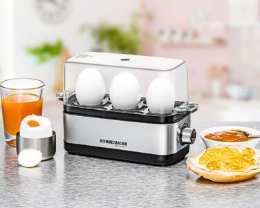 Яйцеварка ROMMELSBACHER ER 300 - на 1-3 яйця, регульована твердість, електронний контроль часу приготування, нагрівальний лоток з