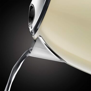 Чайник електричний Russell Hobbs 1.0 л Кольорикремовий з нержавіючої сталі (2400 Вт, функція швидкого закипання, знімний фільтр ві