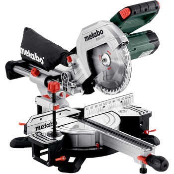 Торцювальна пила Metabo KGS 216 M - 613216000 - з лінією Precision Cut Line, пиляльним диском 216 мм і функцією протягування - довжина кабелю 2 м