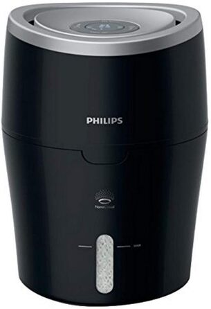 Зволожувач повітря Philips HU4813/10 (до 44 м, гігієнічна технологія NanoCloud, тихий нічний режим, автоматичний режим) чорний