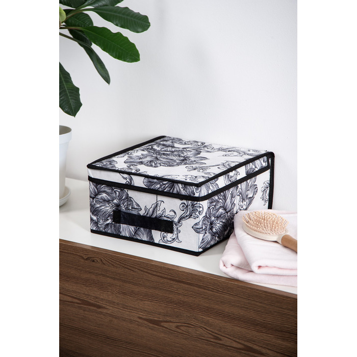 Кошик Idea Home NP-101M Anthracite Flowers 30x28x15 см (7058547)