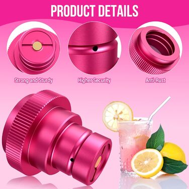 Швидкий адаптер для CO2 Soda, сумісний з Duo/Terra/Art, Sodastream Adapter 425 г Циліндр 60 л Трапецієподібна різьба TR21-4, рожевий, F-QC1.0-P, 2 Quick-Adapter