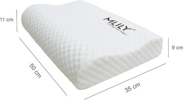 Подвійний комплект подушок K50, в&39язкоеластичні подушки для сну, подушки для шиї з регульованою висотою (50x35x11 см, білий колір, подвійний комплект)