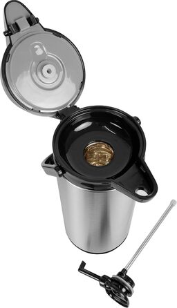 Ізольований глечик SARO з насосом 2,2 л Зовнішня частина з нержавіючої сталі, внутрішня частина зі скла Ручка для перенесення Для гарячих та холодних напоїв (один)