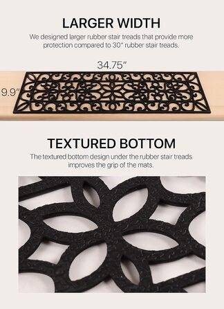 Гумові сходинки, нековзні, для зовнішнього використання, 88,9 x 25,4 см, 5 шт. , 35&39 x 10&39. Прасування