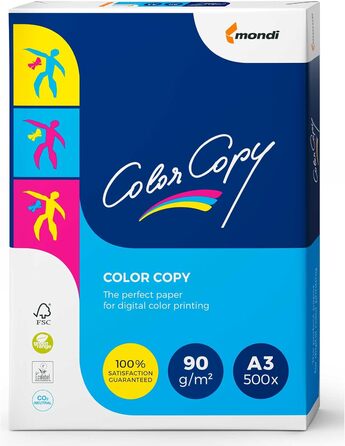 Папір для кольорового копіювання Mondi 88008622 - A3, 90 г/м, 500 аркушів, білий
