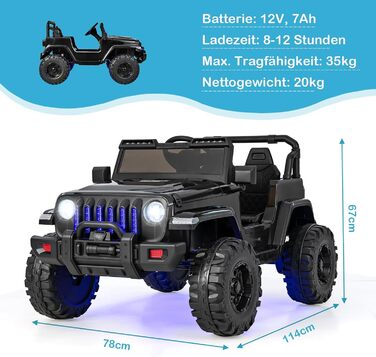 Дитячий електромобіль DREAMADE 12V, дитячий автомобіль з пультом дистанційного керування 2.4G та фарами і музикою, дитячий транспо