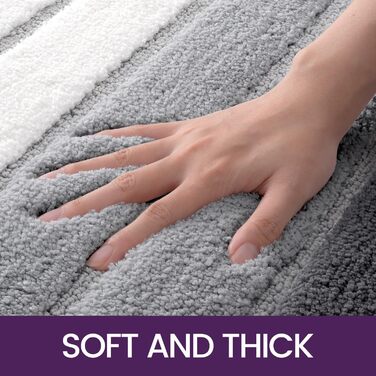 Килимок для ванної кімнати нековзний 40 х 60 см,Килимок для ванної кімнати поглинаючий м'який, можна прати в машині для ванних кім