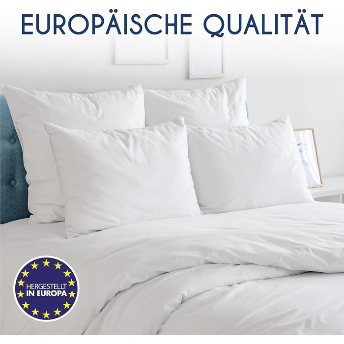 Наволочка водонепроникна 80 x 80 см - 100 бавовняна тканина - сертифікована Oeko Tex - 2 шт. и Протектор для подушки із застібкою