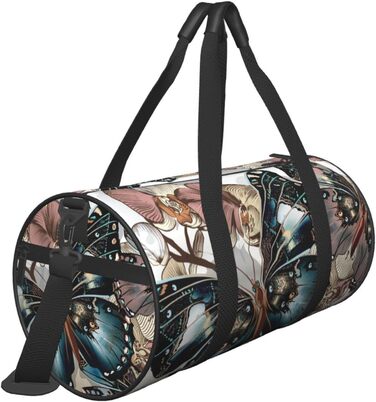 Дорожня сумка-циліндр з квітковим принтом, спортивна сумка для чоловіків та жінок, сумка-мішок, спортивна дорожня сумка