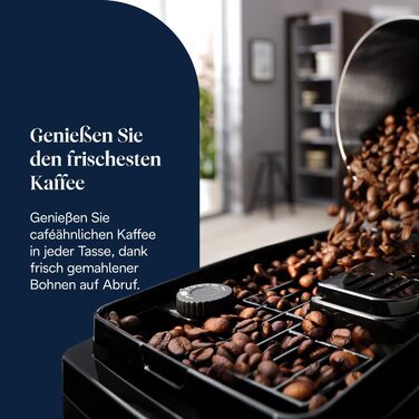 Кавомашина De'Longhi Magnifica Start 4 напої, чорна, система LatteCrema та кольорова сенсорна панель керування