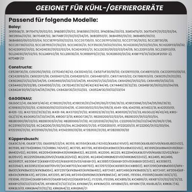 Петлі холодильника McFilter I 2 шт., сумісні з Bosch, Siemens, Miele, AEG, Neff (00481147, 481147, 407131425/8, 5546050, 00481145, 00499570, 00499569) - плоскі петлі для дверцят холодильника