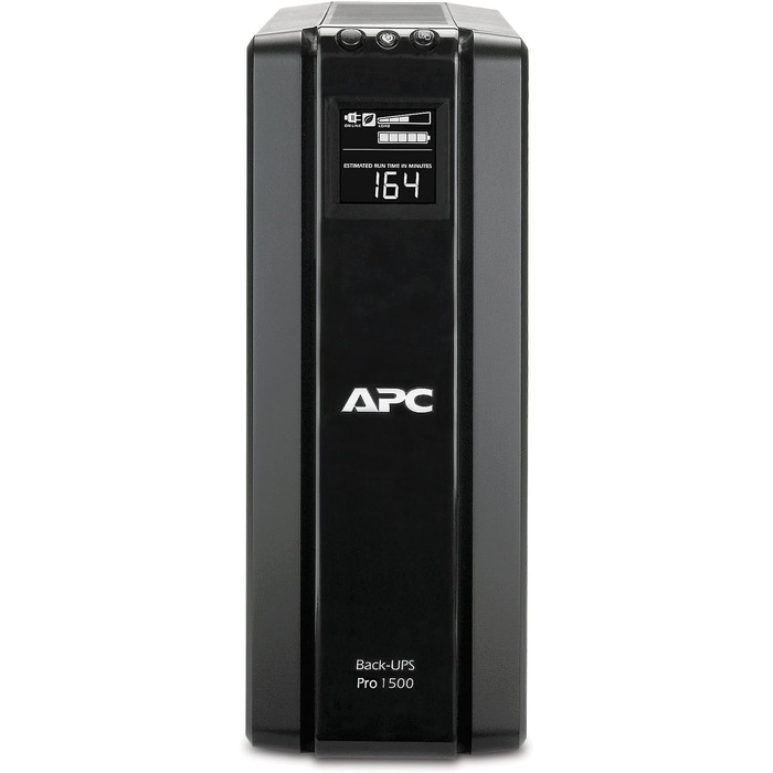 ДБЖ APC Back UPS PRO ДБЖ 1500 ВА потужністю - BR1500G-GR - включно зі страховкою захисту пристрою 150 000 євро (6 виходів Schuko, функція енергозбереження, багатофункціональний дисплей) 1500 ВА Потужність Schuko Виходи Один