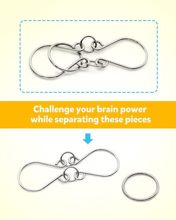 Набір головоломок із металевого дроту Coogam із 16 головоломок, головоломка Тест на інтелектуальні головоломки Гра Розбирання голо