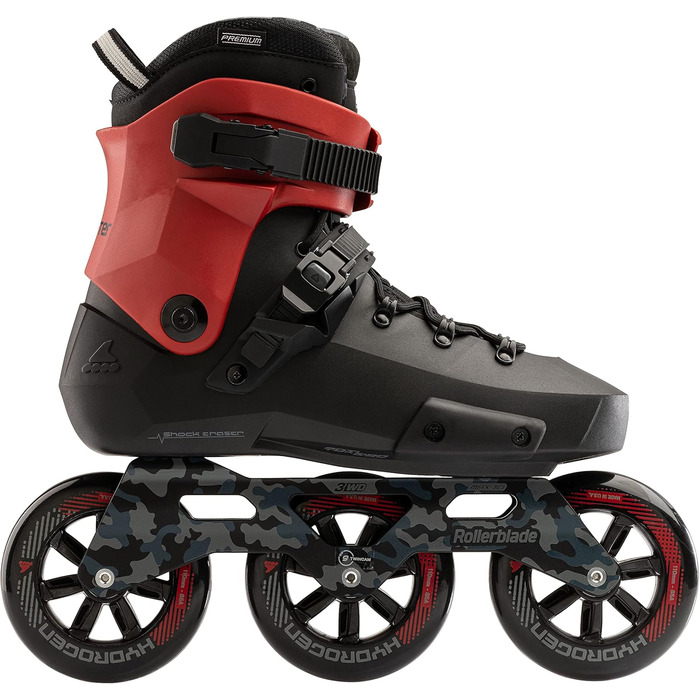 110 Unisex Adult Fitness Inline Skates Black/Red Urban Performance Inline Skates 9/9.5 Unisex Adult Fitness Inline Skates Black/Re