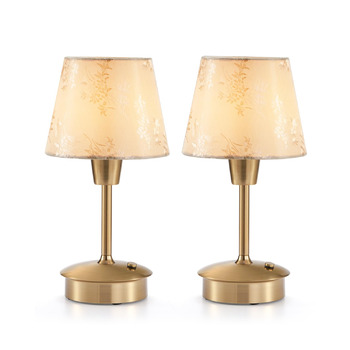 Маленькі бездротові настільні лампи для обідніх столів, вбудований акумулятор 5200 мАг, портативна сенсорна лампа з регульованою яскравістю для ресторану, вітальні, спальні, бару, їдальні, настільна лампа, нічник, шампанське, 2 шт., 2