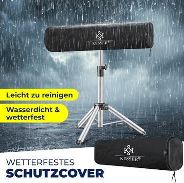 Інфрачервоний обігрівач KESSER, обігрівач для патіо, 2500 Вт, включаючи захисний чохол, телескопічна підставка з регульованою висотою, обігрівач для пеленального столу, обігрівач для патіо, кварцовий обігрівач, інфрачервоний