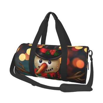 Яскрава дорожня сумка Веселий Сніговик, спортивна сумка для чоловіків та жінок, велика сумка для подорожей та спорту