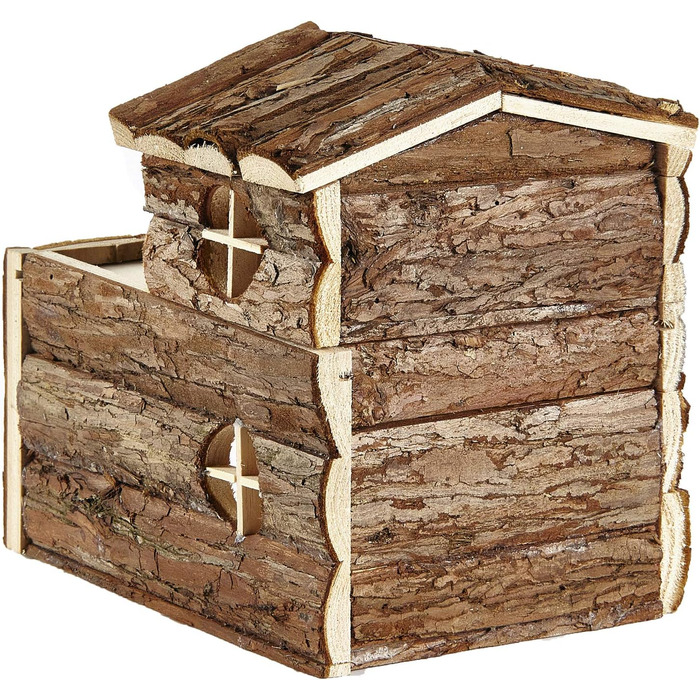 Дерев'яне ліжко-ліжко Pet Ting Dwarf Crow and Pac House, печерне сховище, шиншила дегу, 0,65 кг