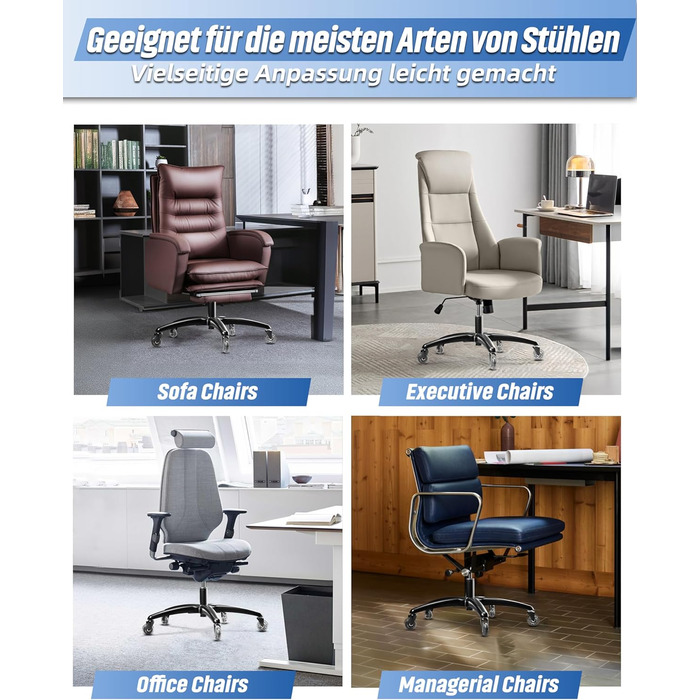 Основа офісного крісла Sytopia, 70 см, міцна металева поворотна основа, вантажопідйомність до 200 кг, універсальна для роликів 11 мм x 22 мм та газової пружини 50 мм, міцна, матово-чорна