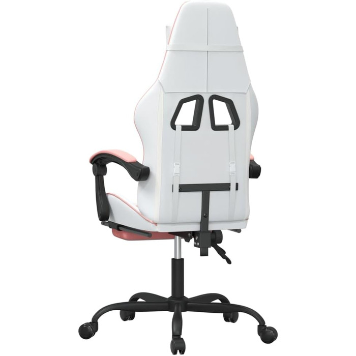 Обертове ігрове крісло з підставкою для ніг, біле та рожеве, штучна шкіра, меблі, крісло-реклайнер, крісло, письмове крісло для вітальні, спальні, модель 349564