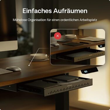 Органайзер для столу Desktronic, коробка для зберігання під столом, стіл для офісу, школи, домашнього офісу, канцелярське приладдя, металева шухляда, прихована шухляда (чорний)