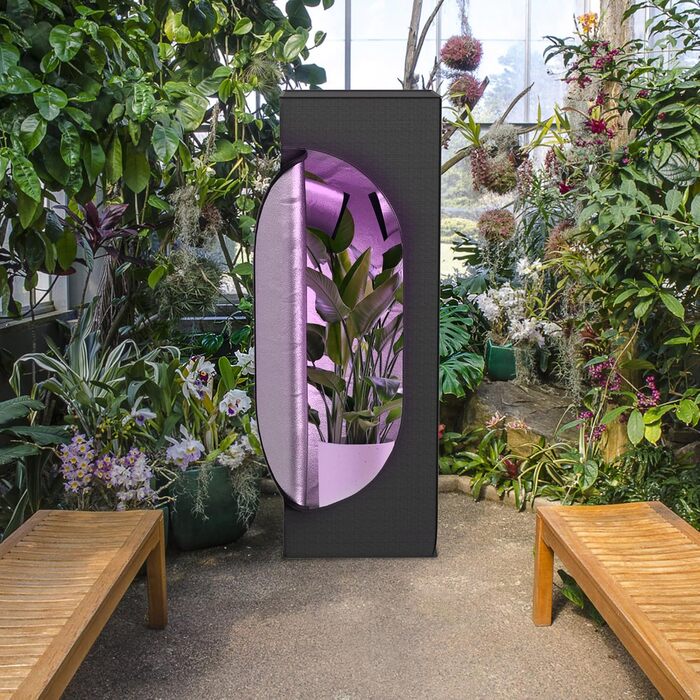 Тент для вирощування рослин Growzelt 40x40x120 см. Палатка для індору з відбиваючою плівкою, виготовлена з міцного оксфордського полотна 600D та сталевого каркасу. Ідеально підходить для вирощування овочів, квітів та трав у приміщенні.