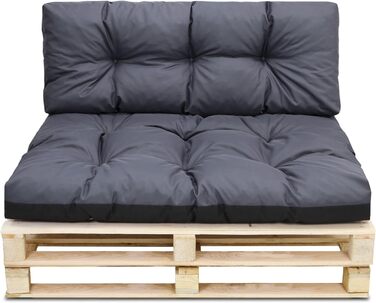 Набір подушок для піддонів Amazinggirl Pallet Cushion Outdoor, що миються 40x120 см 80x120 см - Pallet Seat Cushion Euro Pallet Seat Cushion Cushion Cushion Graphite