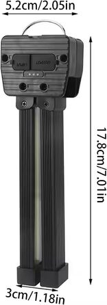 Фітнес-лампа для позування акумуляторна робоча лампа, портативний магнітний світлодіодний ліхтарик, з регульованою яскравістю, водонепроникний, з гачком, складний ліхтарик для сценічних виступів, фітнесу, фотографії